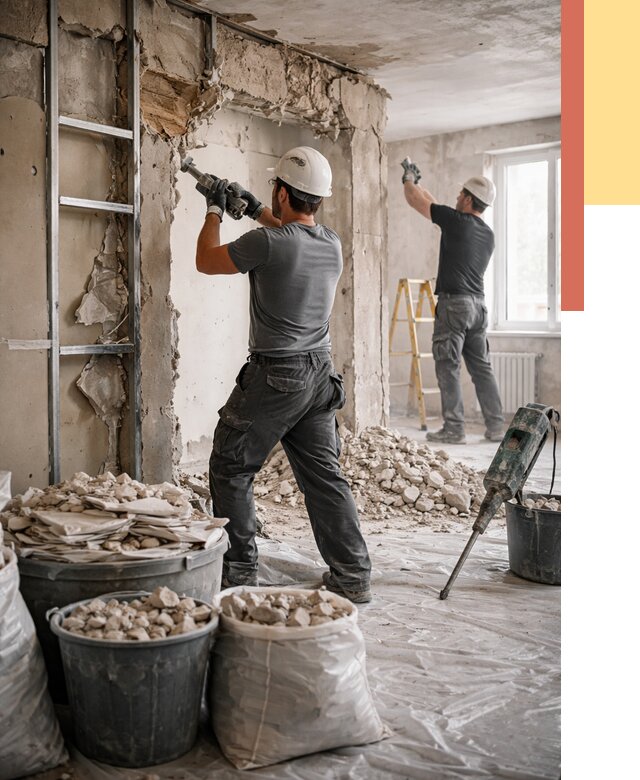 Демонтажные работы в Боровичах от 2814 руб. — услуги и цена под ключ | ОТДЕЛОЧНИК-Брв