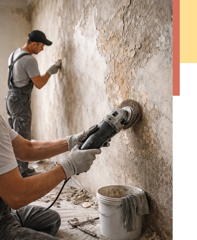 Снятие и удаление краски со стен в Боровичах от 2189 руб. — ОТДЕЛОЧНИК-Брв