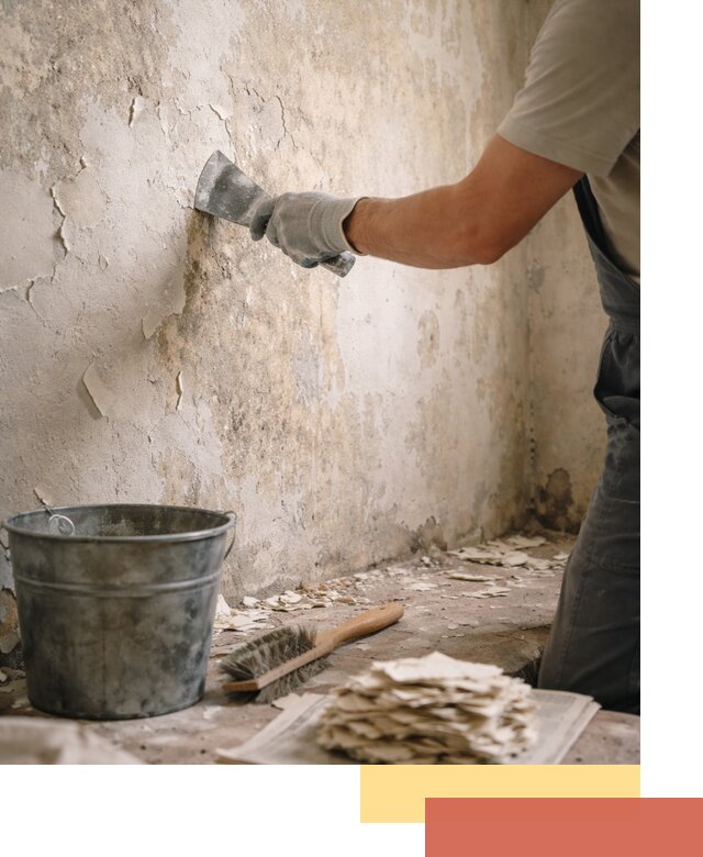 Удаление старой краски со стен в Боровичах качественно и быстро