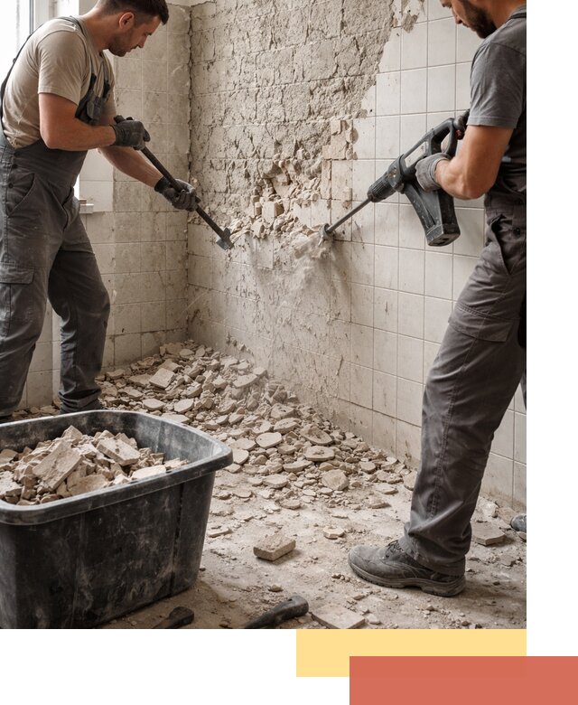 Демонтаж плитки со стен в Боровичах быстро и аккуратно