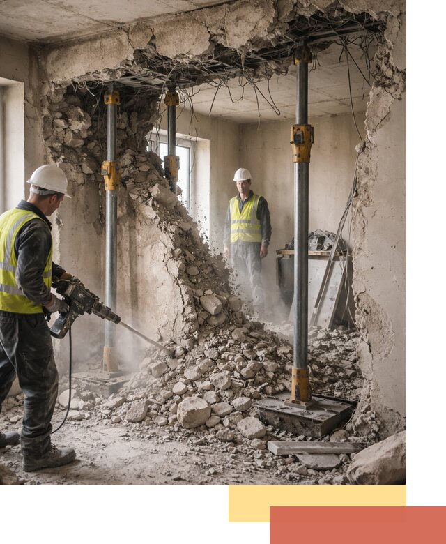 Снос несущих стен в Боровичах с гарантией безопасности и качества