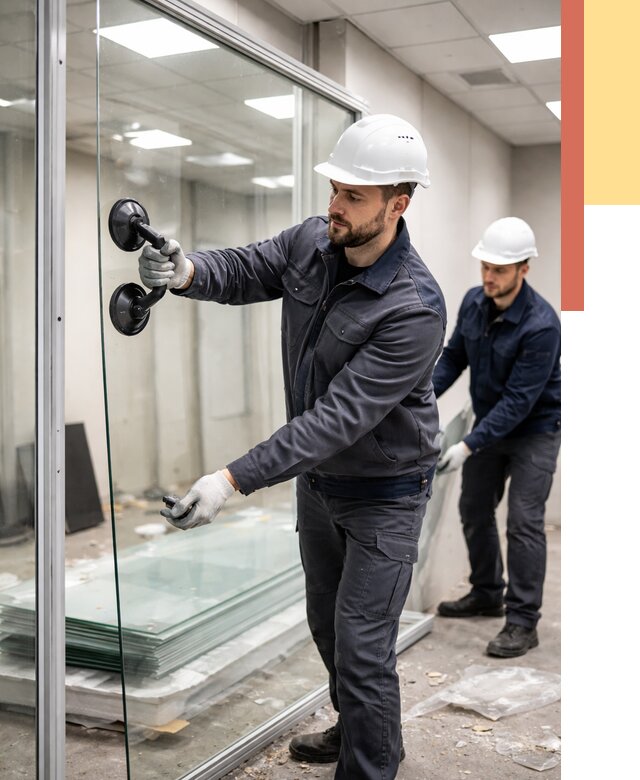 Демонтаж стеклянных перегородок в Боровичах от 3335 руб. — быстро и недорого | ОТДЕЛОЧНИК-Брв