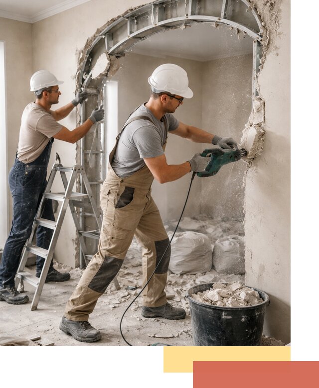 Демонтаж гипсокартонной арки в Боровичах быстро и аккуратно