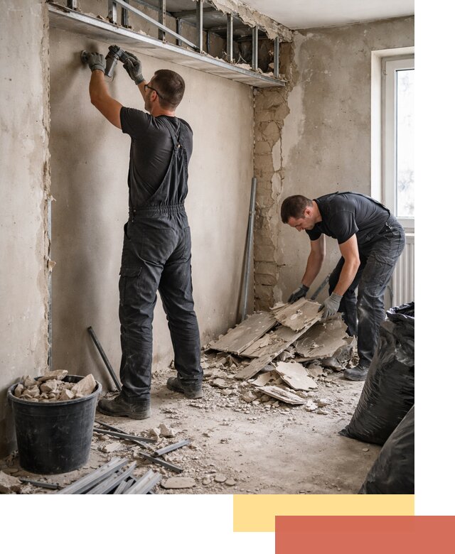 Демонтаж короба из гипсокартона в Боровичах быстро и аккуратно