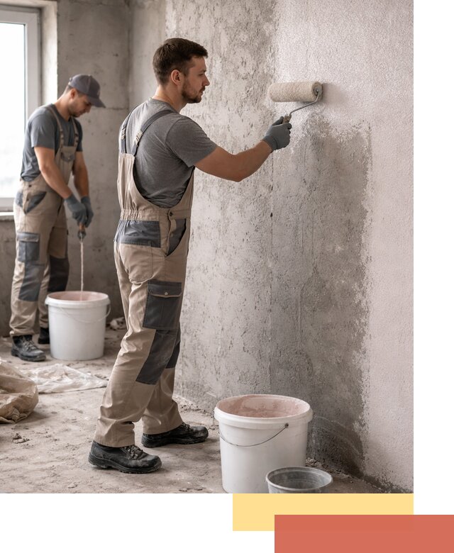 Нанесение бетоноконтакта на стены в Боровичах для последующей отделки