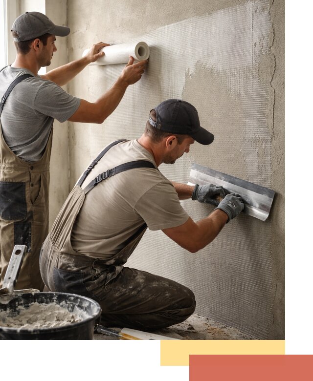 Армирование стен стеклосеткой в Боровичах для прочной отделки