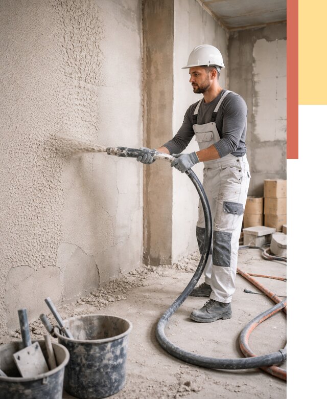 Машинная штукатурка стен в Боровичах под ключ от 6775 руб./м2 | ОТДЕЛОЧНИК-Брв