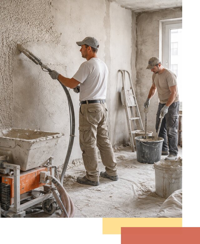 Машинная штукатурка стен в Боровичах — быстро и качественно