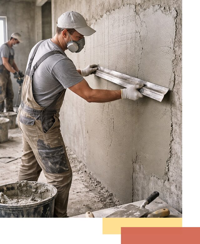 Штукатурка бетонных стен в Боровичах качественно и долговечно