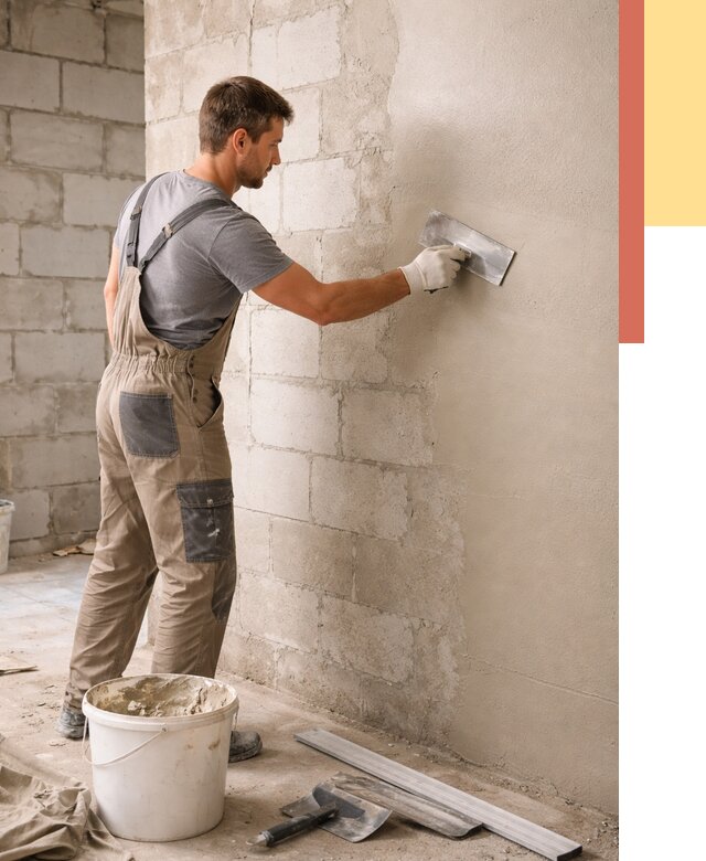 Штукатурка стен из газобетона в Боровичах от 2189 руб./м2 — быстро и недорого | ОТДЕЛОЧНИК-Брв