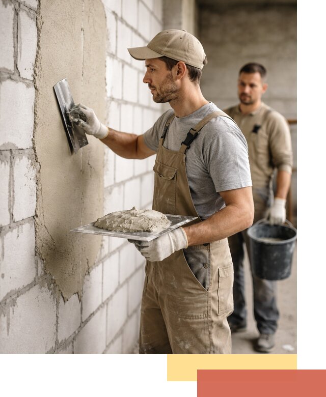 Штукатурка стен из газобетона в Боровичах под ключ