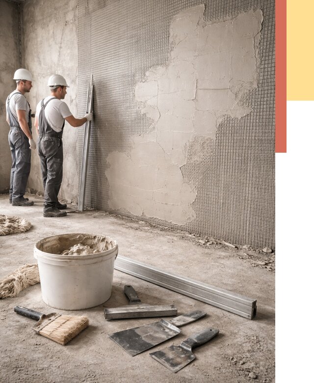 Штукатурка стен по сетке в Боровичах от 5733 руб./м2 — быстро и недорого | ОТДЕЛОЧНИК-Брв