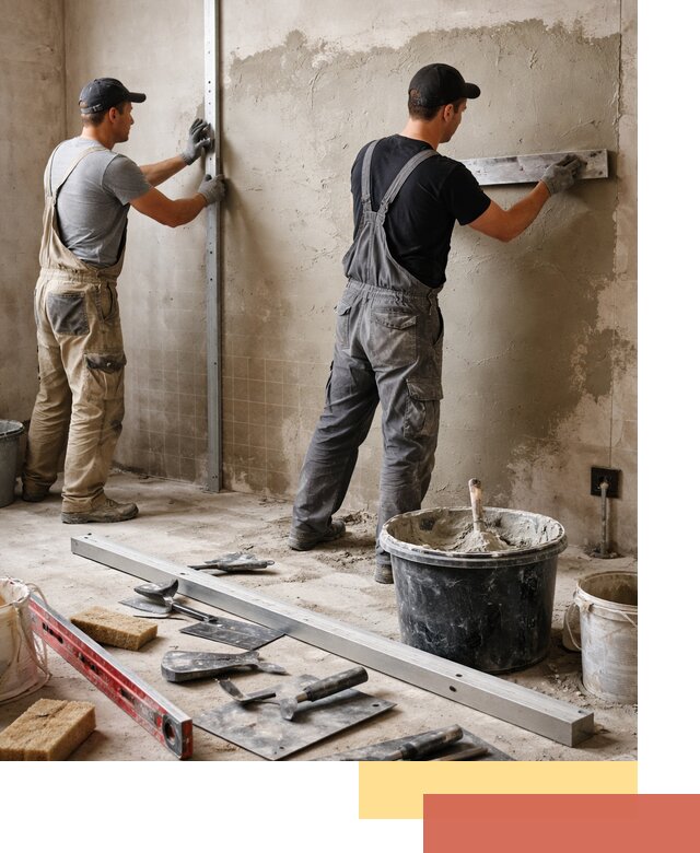 Профессиональная штукатурка стен под плитку в Боровичах