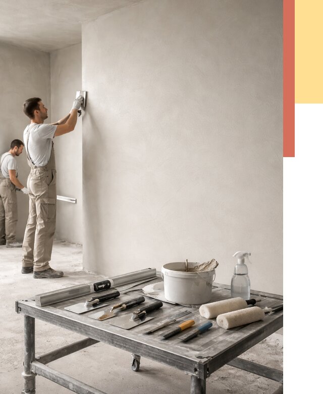 Штукатурка стен под покраску в Боровичах от 4690 руб./м² — качественно и недорого | ОТДЕЛОЧНИК-Брв