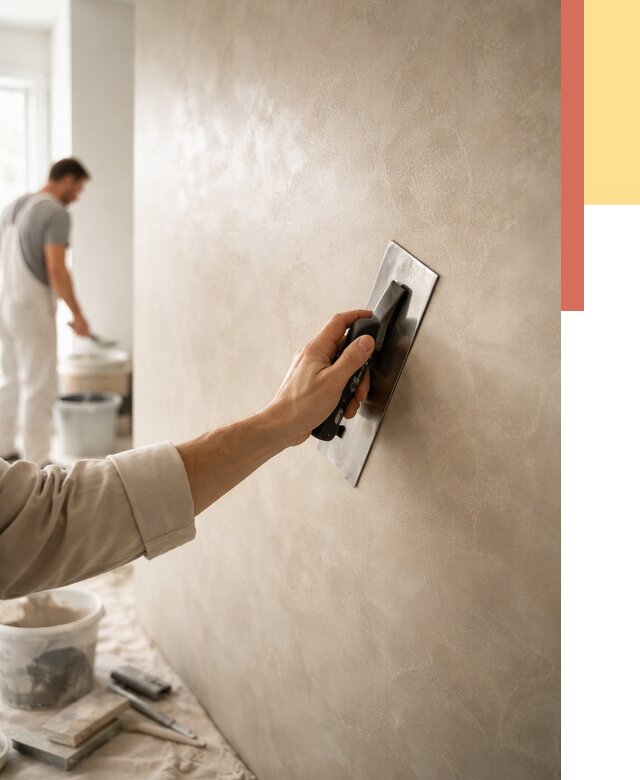 Венецианская штукатурка в Боровичах от 3648 руб/м² — нанесение стен под ключ | ОТДЕЛОЧНИК-Брв