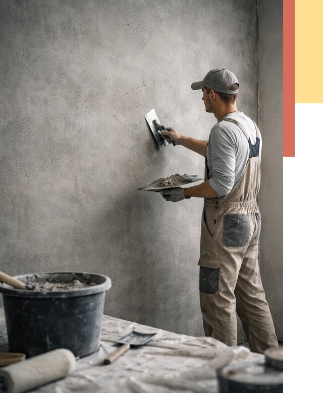 Декоративная штукатурка под бетон в Боровичах от 2606 руб./м² — нанесение под ключ | ОТДЕЛОЧНИК-Брв