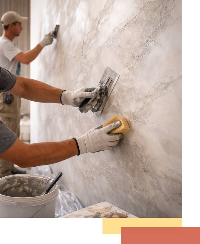 Декоративная штукатурка под мрамор в Боровичах для стен и потолков