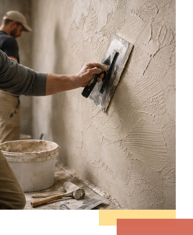 Фактурная штукатурка стен в Боровичах — монтаж, отделка, реставрация