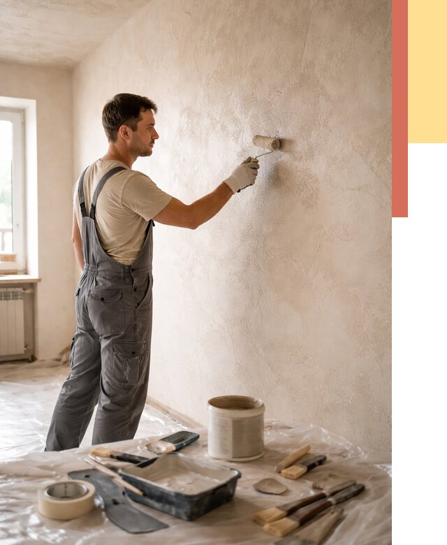 Нанесение лессирующей краски по декоративке в Боровичах от 1824 руб. | ОТДЕЛОЧНИК-Брв