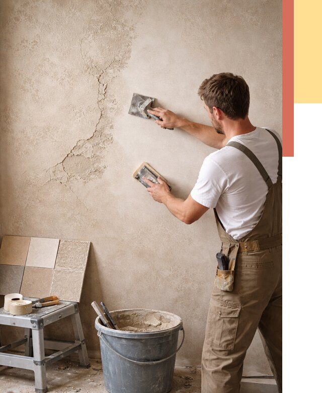 Ремонт декоративной штукатурки в Боровичах от 4690 руб. под ключ | ОТДЕЛОЧНИК-Брв