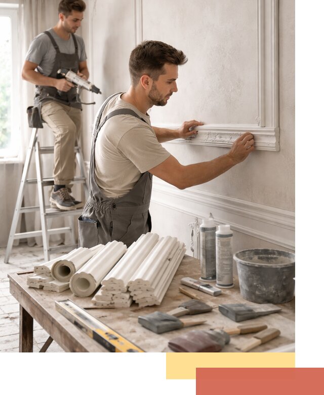 Монтаж лепнины на стены в Боровичах профессионально и качественно