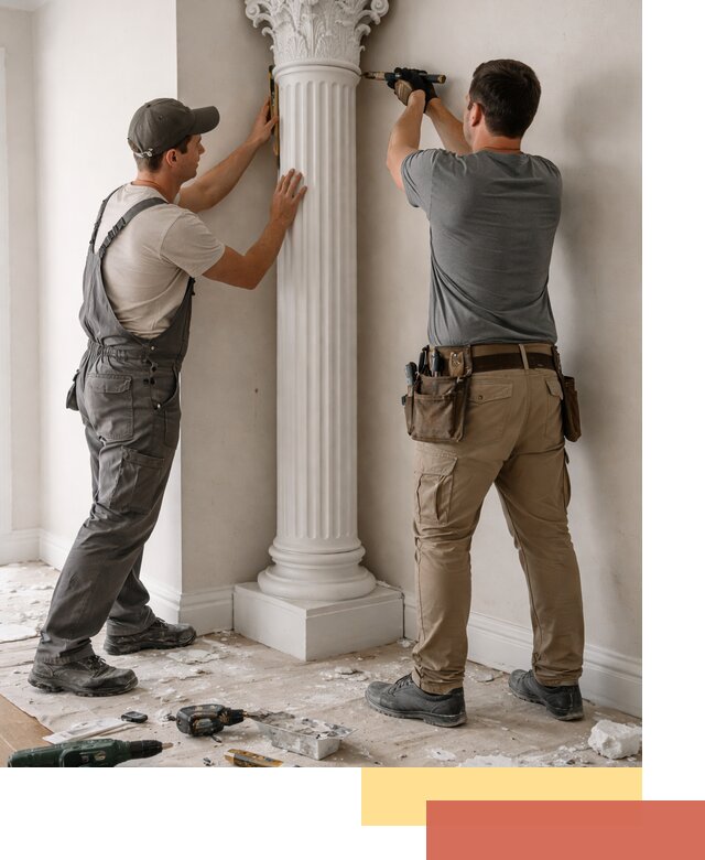 Установка декоративных колонн в Боровичах под ключ