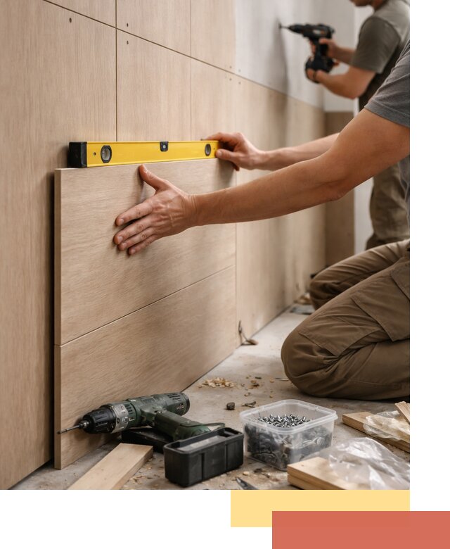 Профессиональный монтаж МДФ панелей на стены в Боровичах