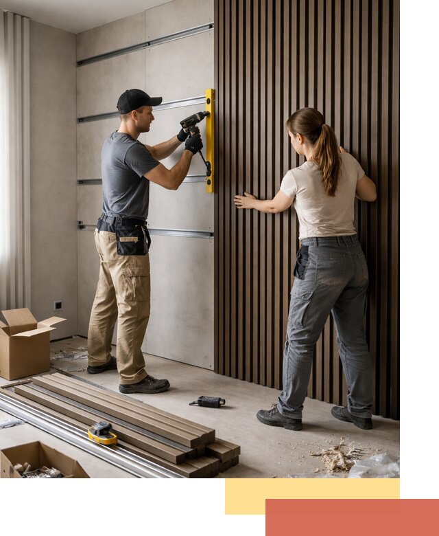 Монтаж реечных панелей на стены в Боровичах