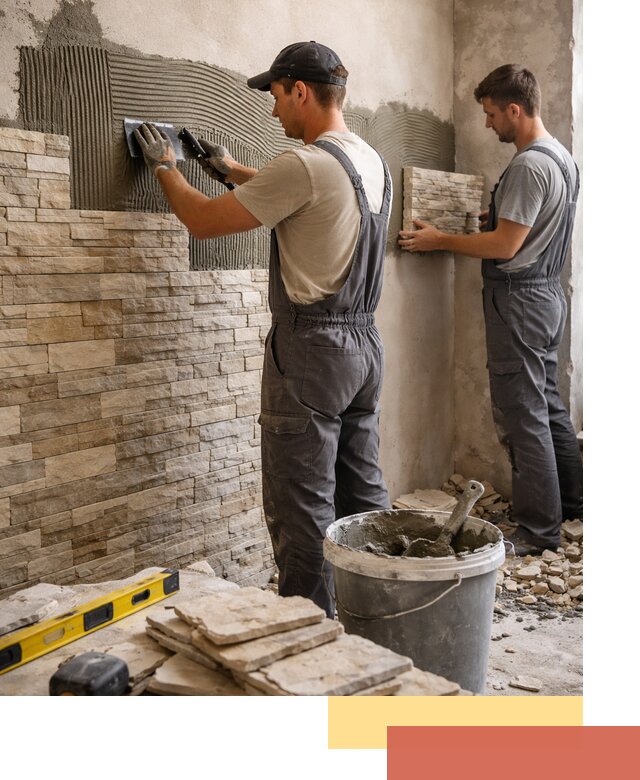 Монтаж искусственного камня в Боровичах — облицовка стен и фасадов