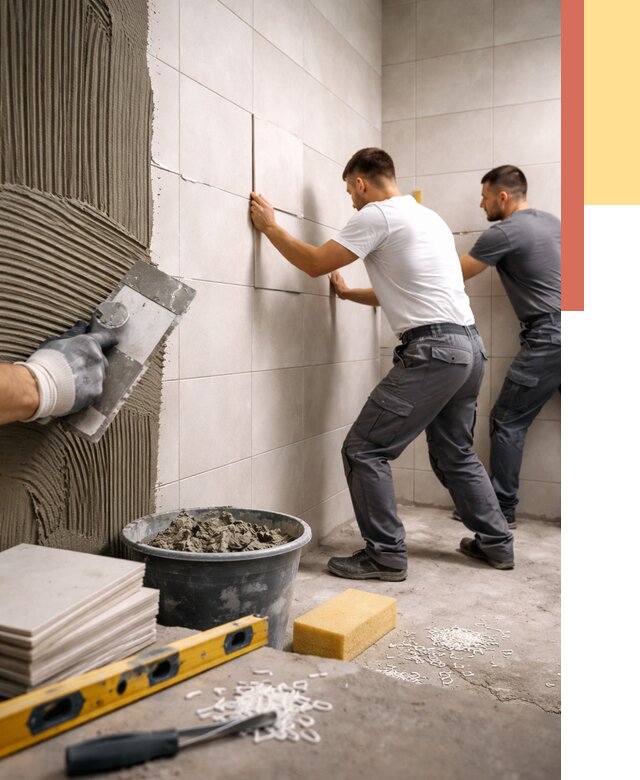 Укладка плитки на стены в Боровичах от 886 руб. — качественно и недорого | ОТДЕЛОЧНИК-Брв