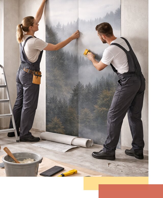 Поклейка фотообоев профессионально в Боровичах под ключ