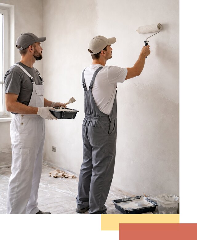 Покраска стен водоэмульсионной краской в Боровичах