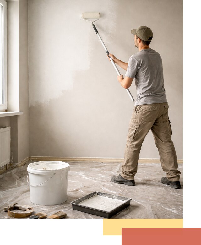 Покраска стен латексной краской в Боровичах качественно и быстро