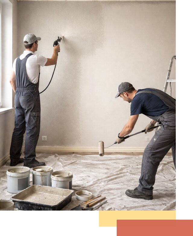 Покраска стен моющейся краской и защита поверхностей в Боровичах