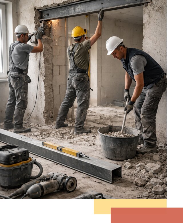 Создание проемов в стенах и несущих конструкциях в Боровичах