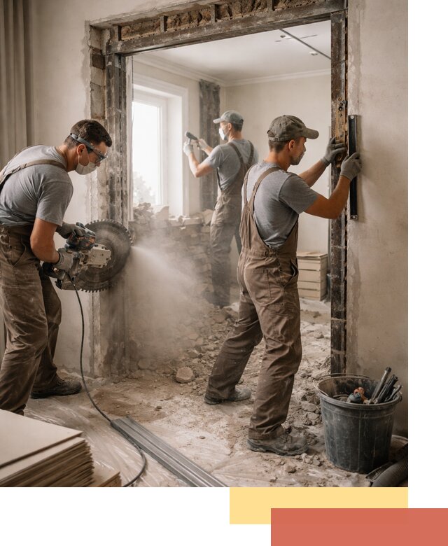 Расширение дверного проема под установку новой двери в Боровичах