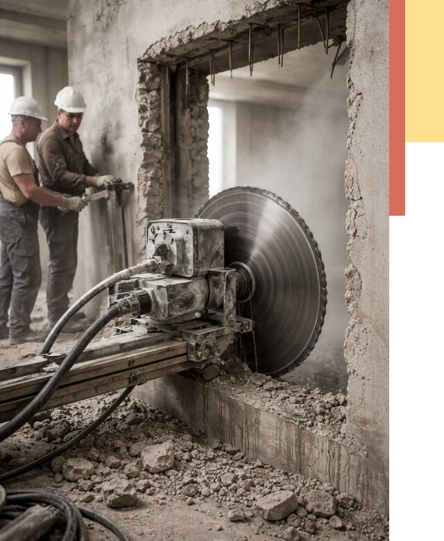 Алмазная резка проемов в Боровичах от 4690 руб. быстро и недорого | ОТДЕЛОЧНИК-Брв