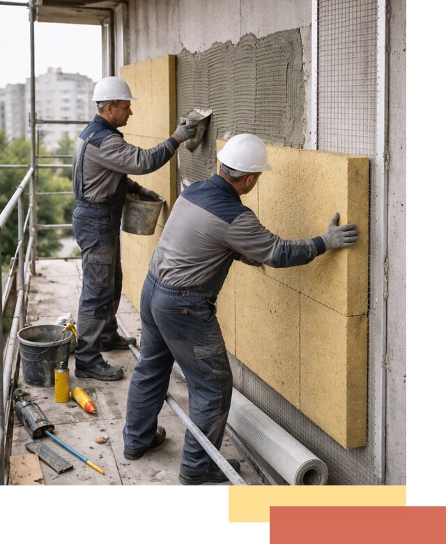 Утепление стен зданий и домов в Боровичах качественно и надежно