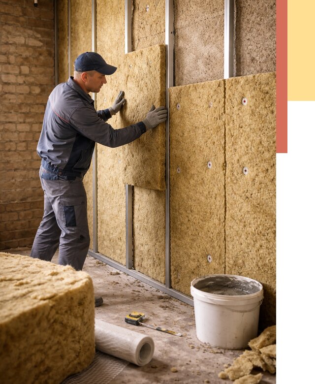 Утепление стен минватой в Боровичах от 1407 руб./м2 — недорого и быстро | ОТДЕЛОЧНИК-Брв