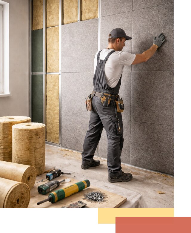 Профессиональная шумоизоляция стен в Боровичах для квартиры и офиса