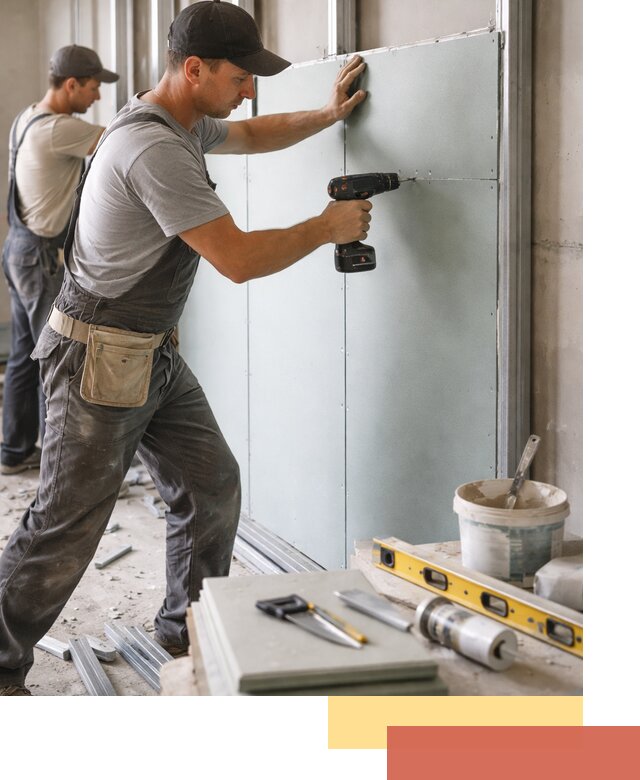 Кладка влагостойких перегородок ПГП в Боровичах