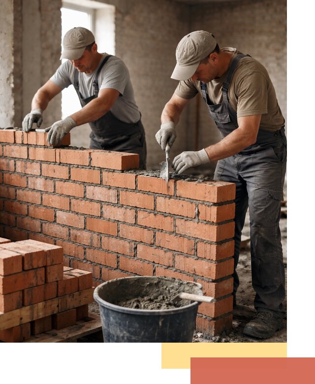 Кладка кирпичных перегородок под ключ в Боровичах