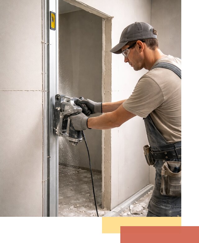 Устройство дверного проема в перегородке в Боровичах