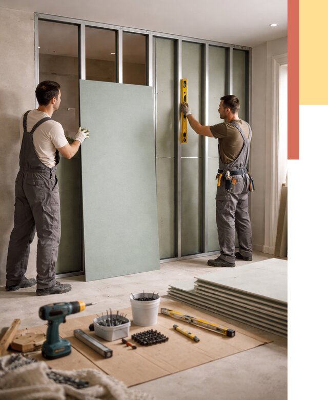 Перегородка из влагостойкого гипсокартона в Боровичах от 5003 руб. — монтаж под ключ | ОТДЕЛОЧНИК-Брв