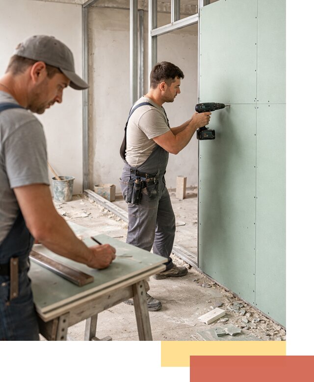 Перегородки из влагостойкого гипсокартона под ключ в Боровичах