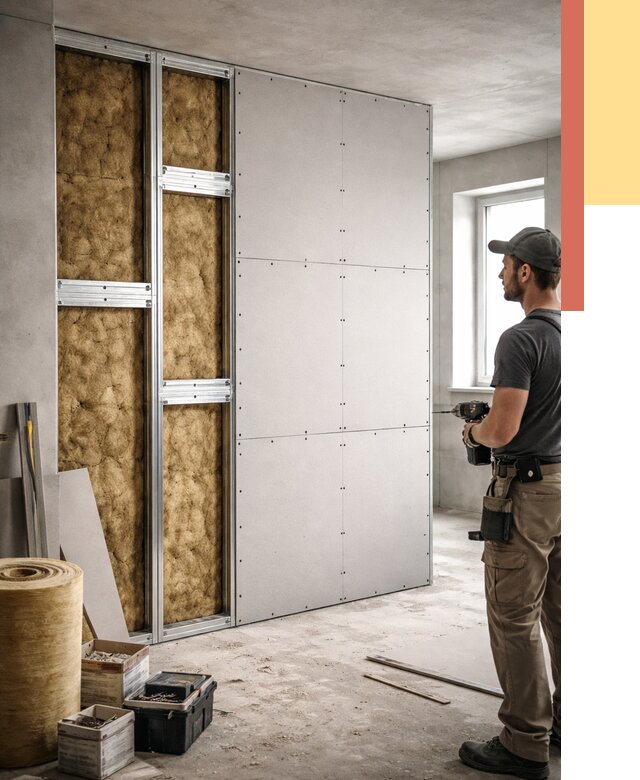 Усиленная перегородка под навеску в Боровичах от 13341 руб. — монтаж под ключ | ОТДЕЛОЧНИК-Брв