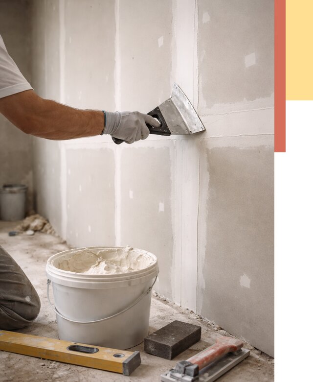 Шпаклевка перегородок из гипсокартона в Боровичах от 2606 руб. — услуги ОТДЕЛОЧНИК-Брв