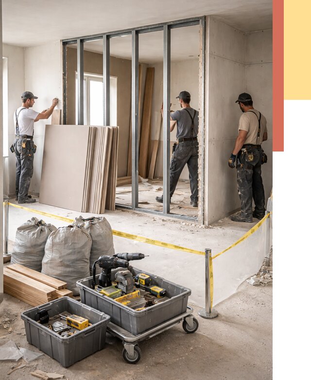 Перенос гипсокартонной перегородки в Боровичах под ключ от 4690 руб. | Демонтаж и монтаж – ОТДЕЛОЧНИК-Брв