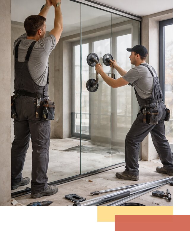 Цельностеклянные перегородки под ключ в Боровичах