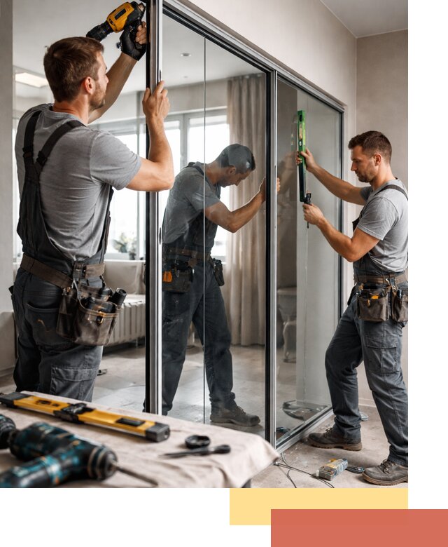 Каркасные стеклянные перегородки под ключ в Боровичах